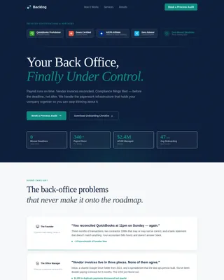 Backlog — Streamlined Operations Management Landing Page Template