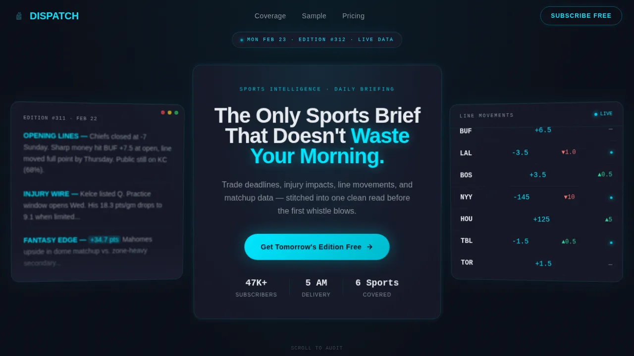Specialist Sports Digital Presence Professional Website Template