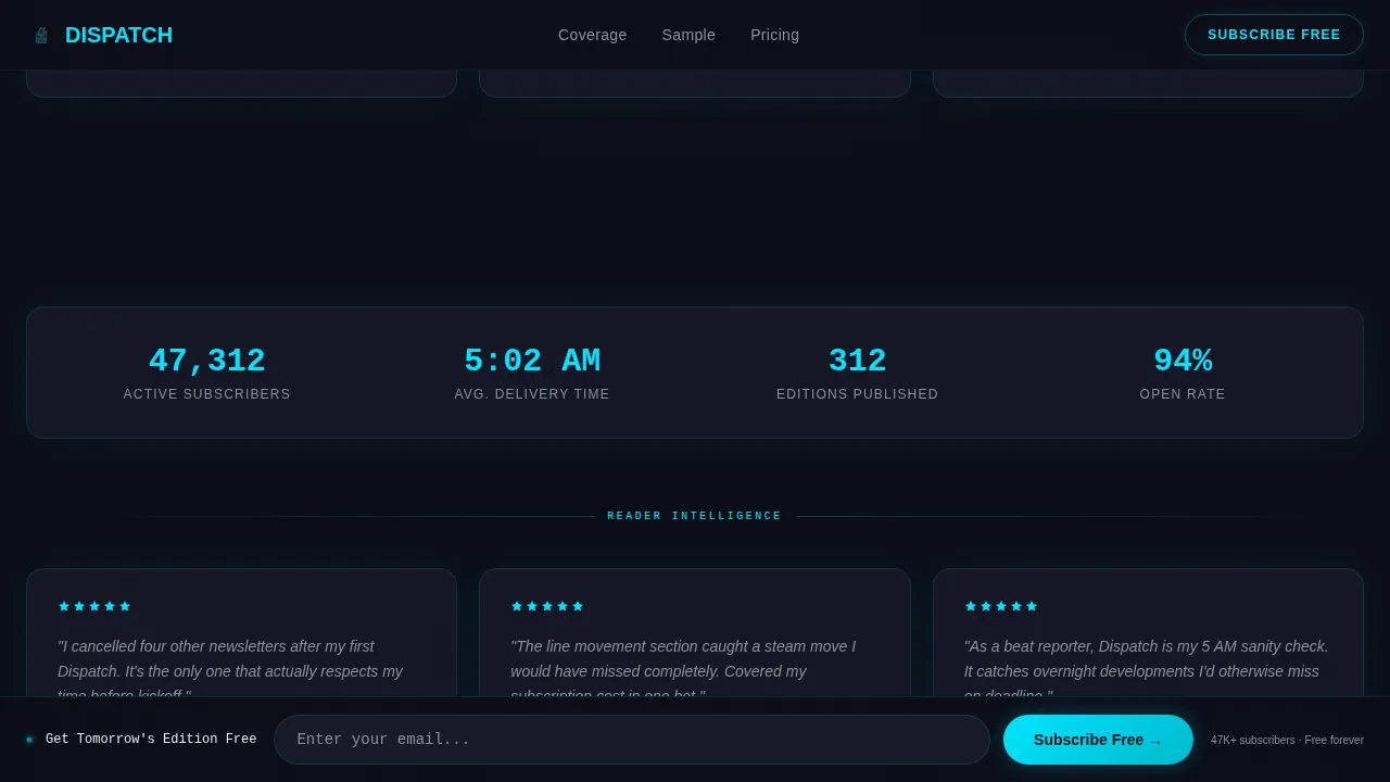 Specialist Sports Digital Presence Professional Website Template