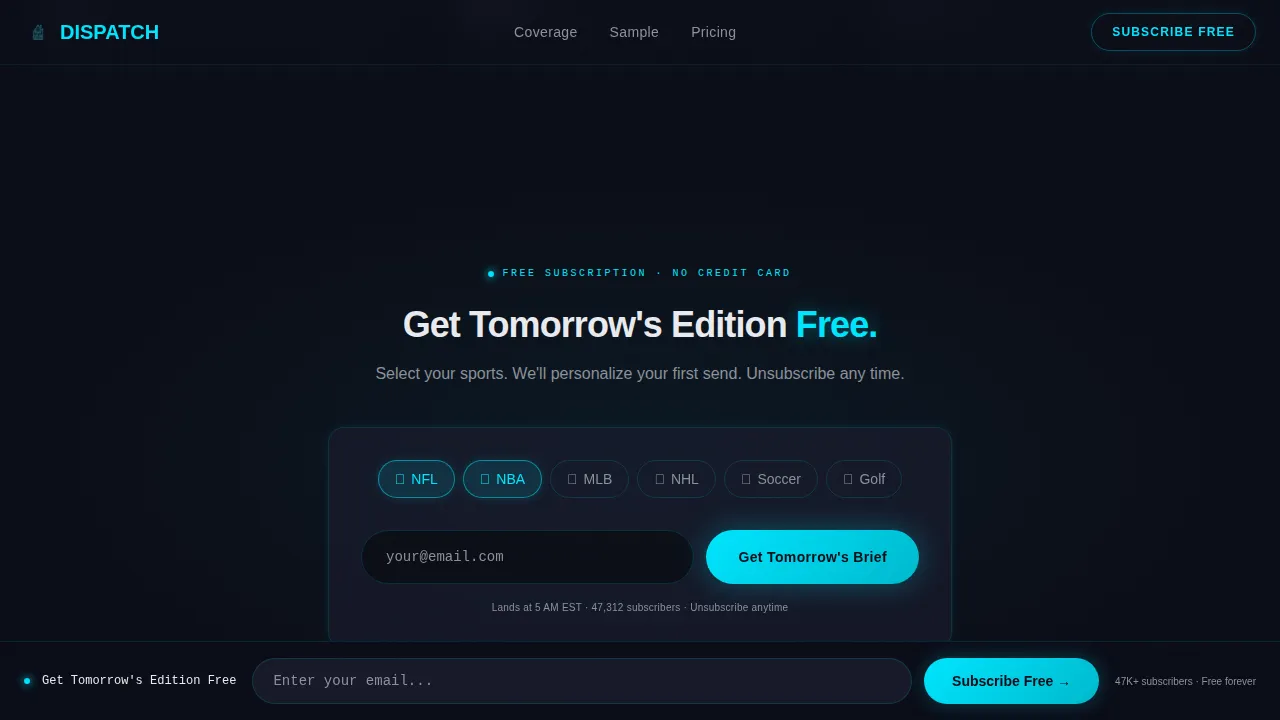 Specialist Sports Digital Presence Professional Website Template