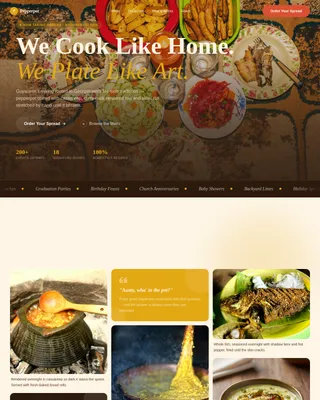 Authentic Guyanese Catering | Free Website Template | Rocket