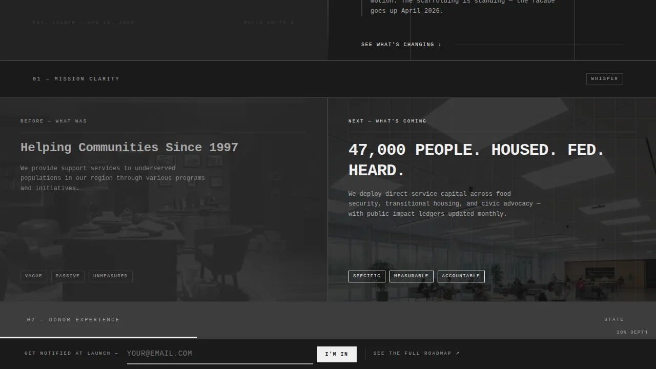 Refresh — Modern Nonprofit Facility Management Landing Page Template