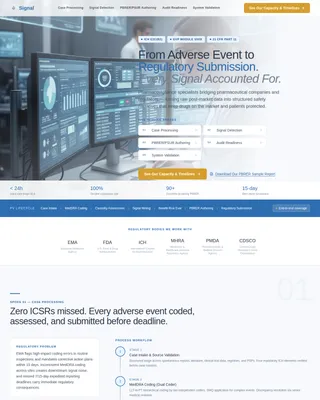 Signal — Precision Regulatory Submission Landing Page Template