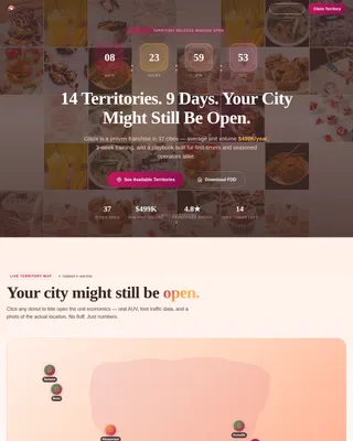 Tile — Vibrant Franchise Showcase Landing Page Template
