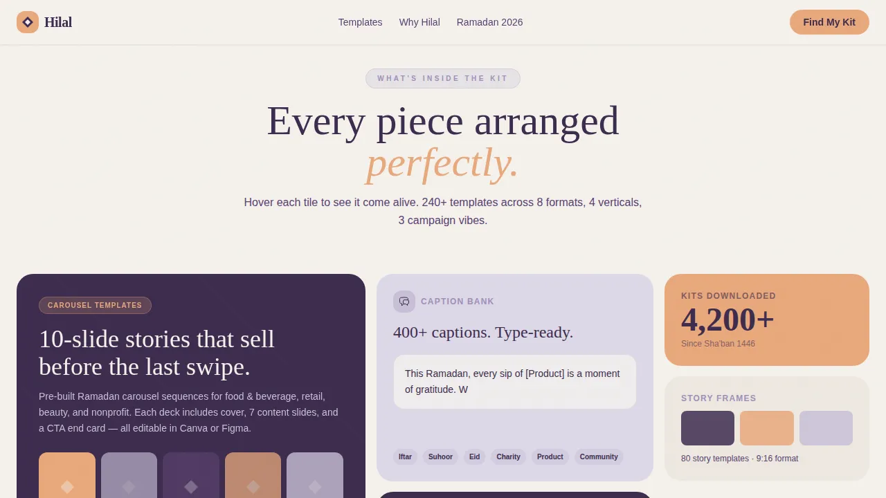 Seasonal Eid Marketing Toolkit Landing Page Template