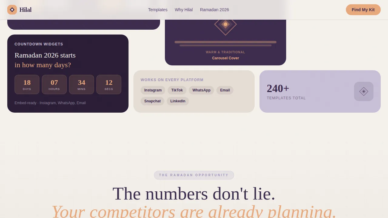 Seasonal Eid Marketing Toolkit Landing Page Template