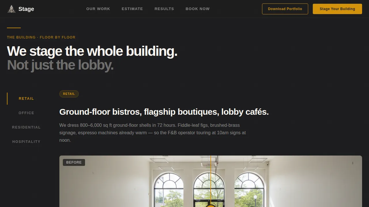 Premium Commercial Real Estate Landing Page Template