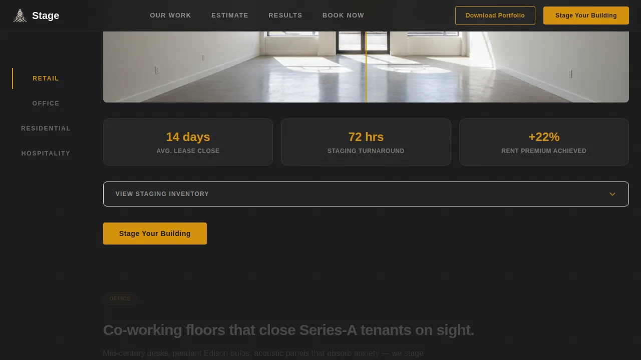 Premium Commercial Real Estate Landing Page Template