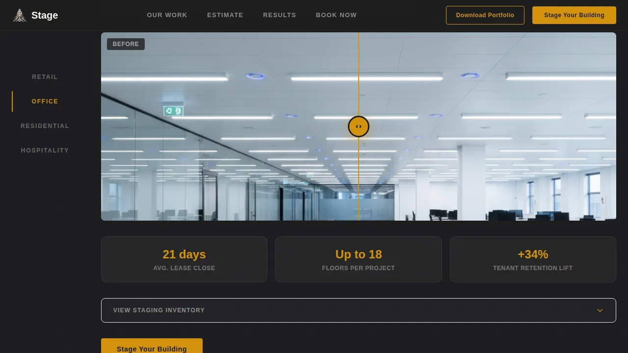 Premium Commercial Real Estate Landing Page Template
