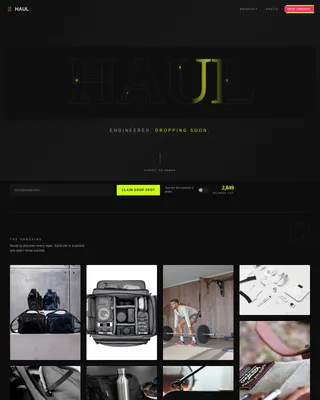 Haul — Premium Athletic Gear Brand Landing Page Template