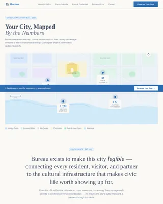 Bureau — Official Tourism Registration Landing Page Template