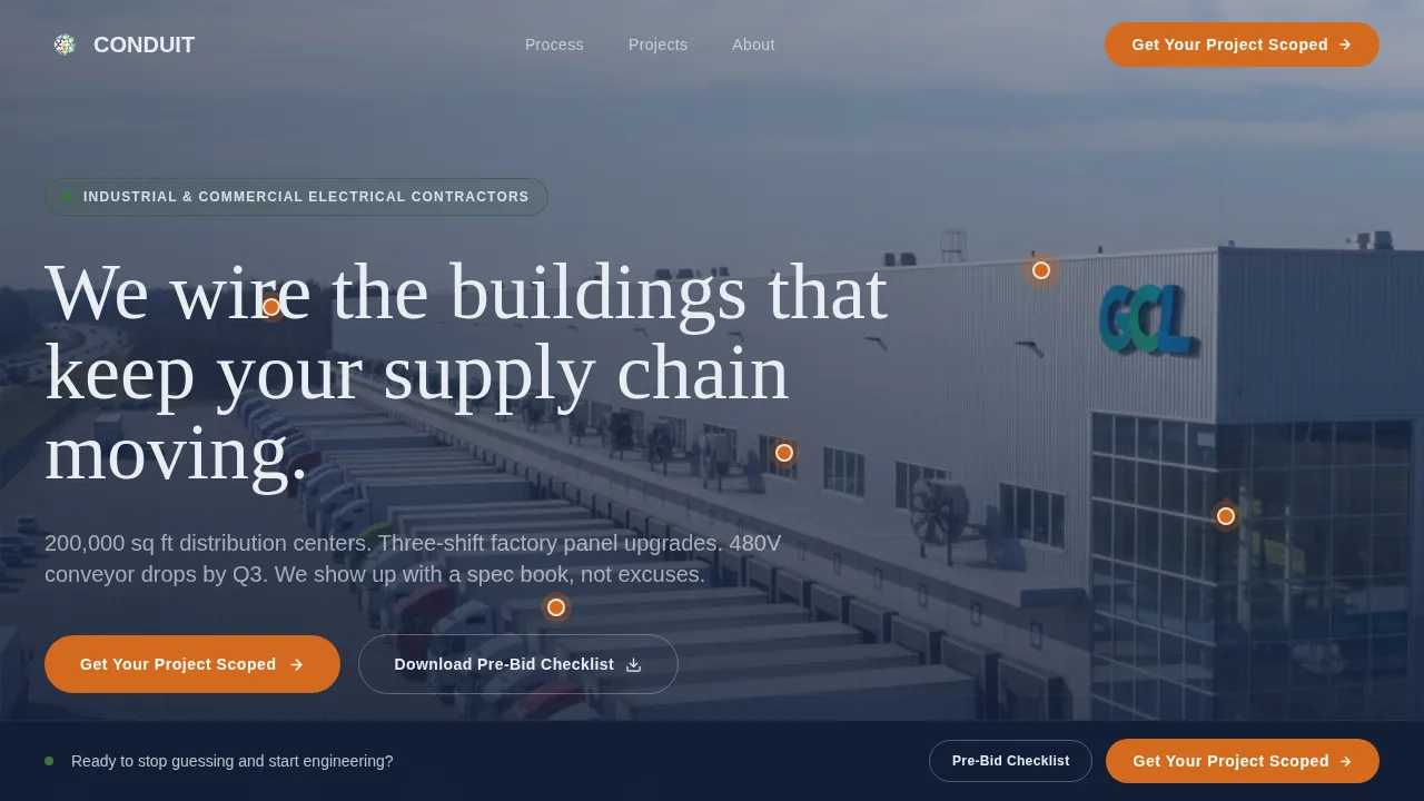 Warehouse & Factory Construction Professional Website Template
