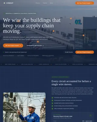 Warehouse & Factory Construction Professional Website Template