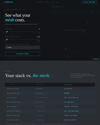 Decentralized Enterprise Software Cost Calculator Website Template