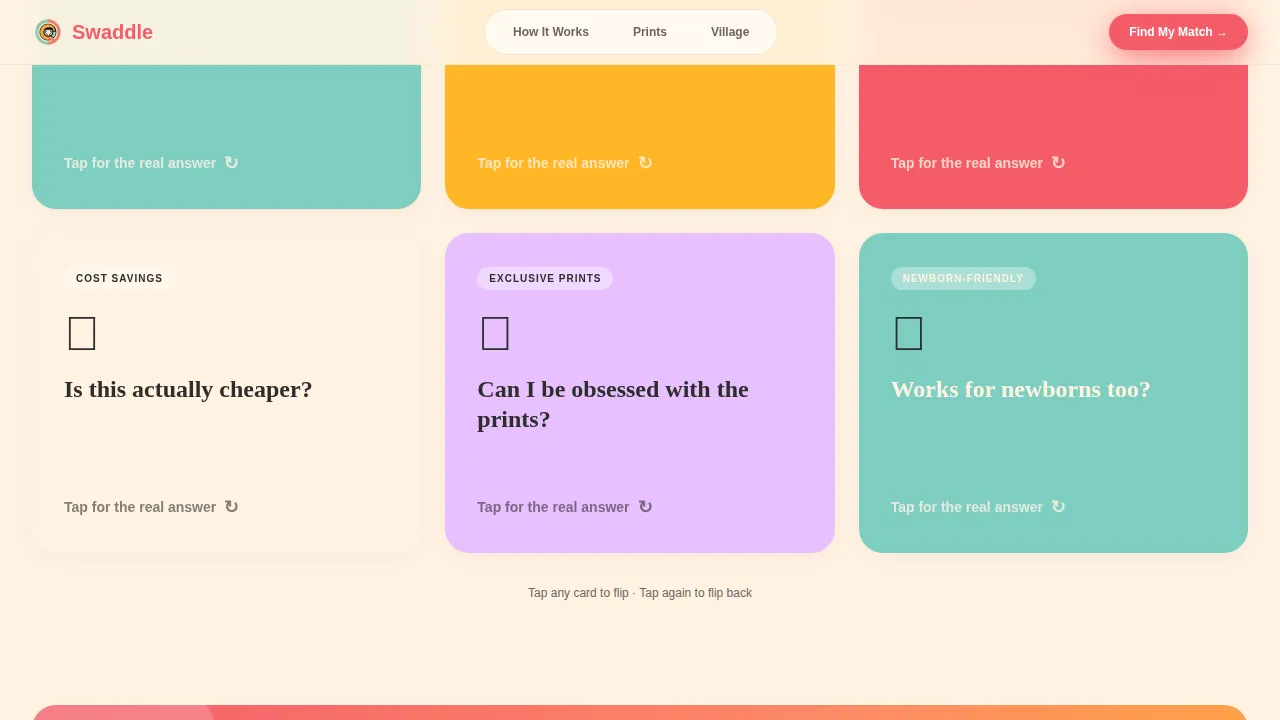 Cloth Diaper Brand Landing Page Template