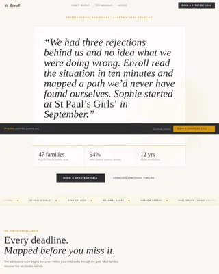 Admit — Specialized Prep School Landing Page Template
