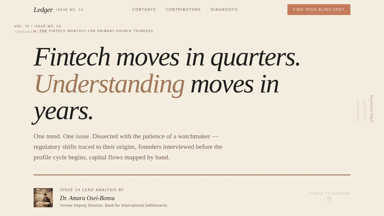 Fintech Newsletter Blog Website Template