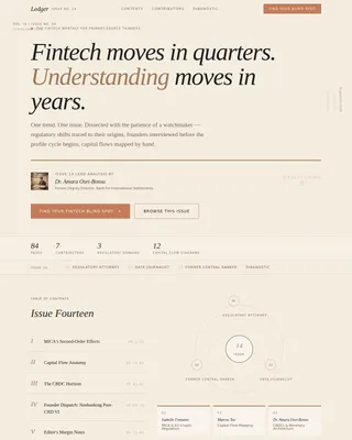 Fintech Newsletter Blog Website Template