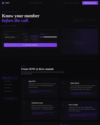 IT Services & Consulting Cost Calculator Website Template