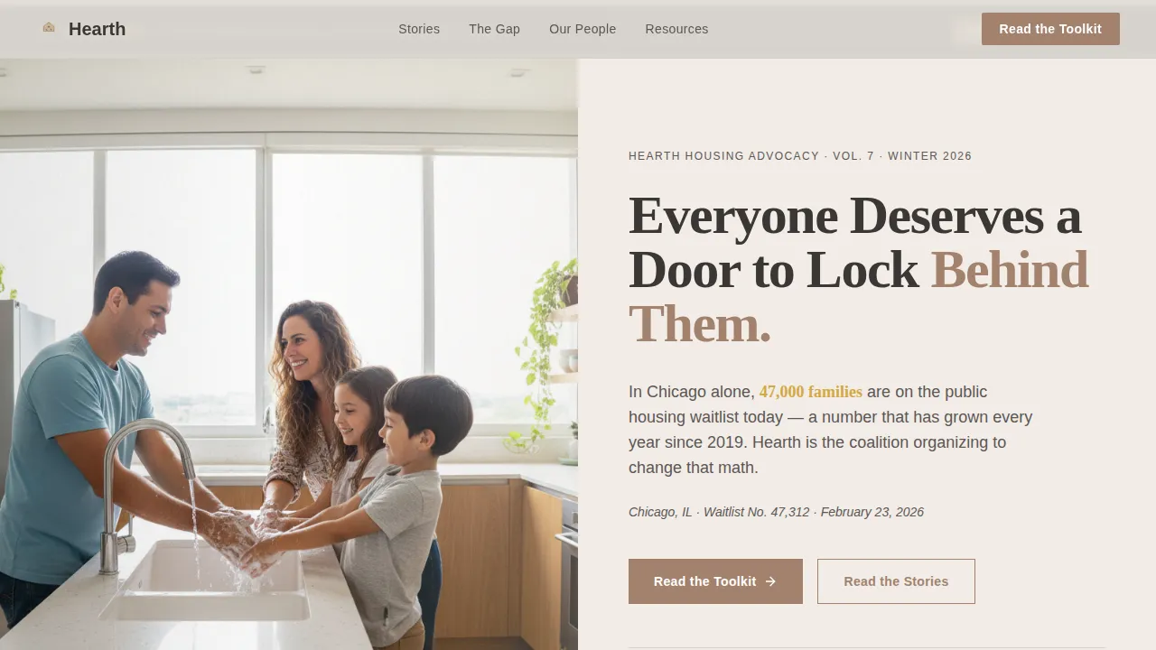 Community — Equitable Housing Nonprofit Landing Page Template