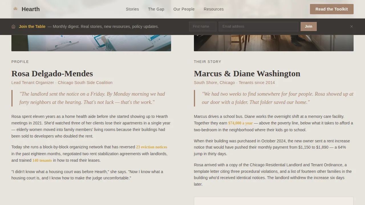 Community — Equitable Housing Nonprofit Landing Page Template