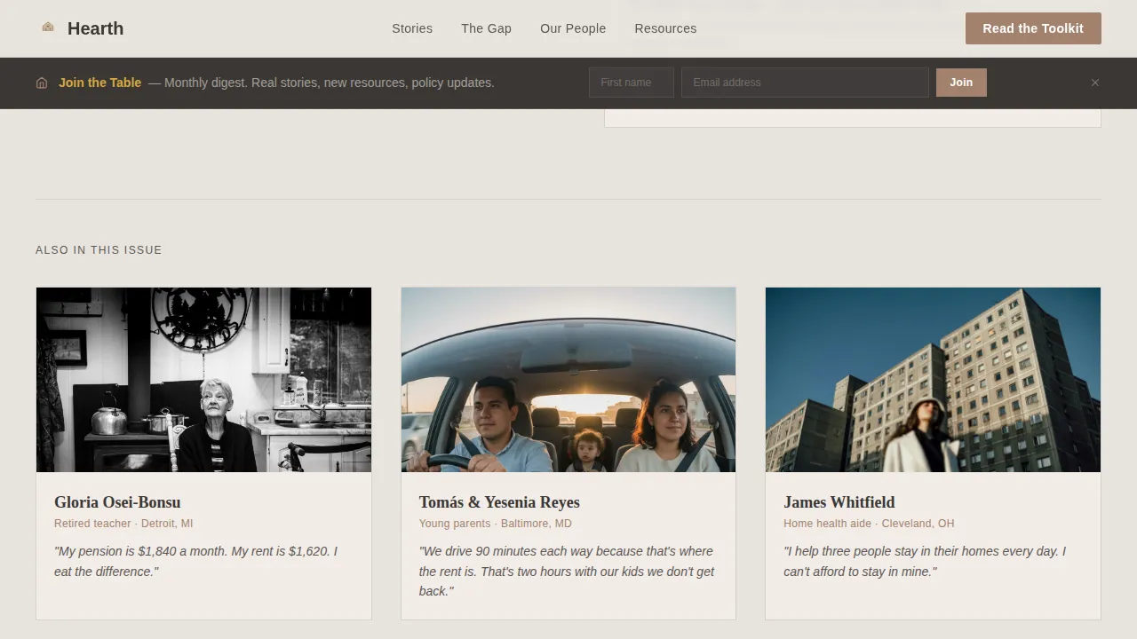 Community — Equitable Housing Nonprofit Landing Page Template