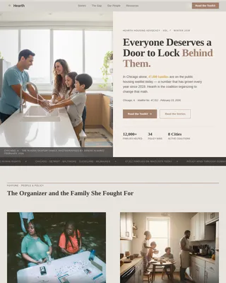 Equitable Housing Nonprofit Landing Page Template