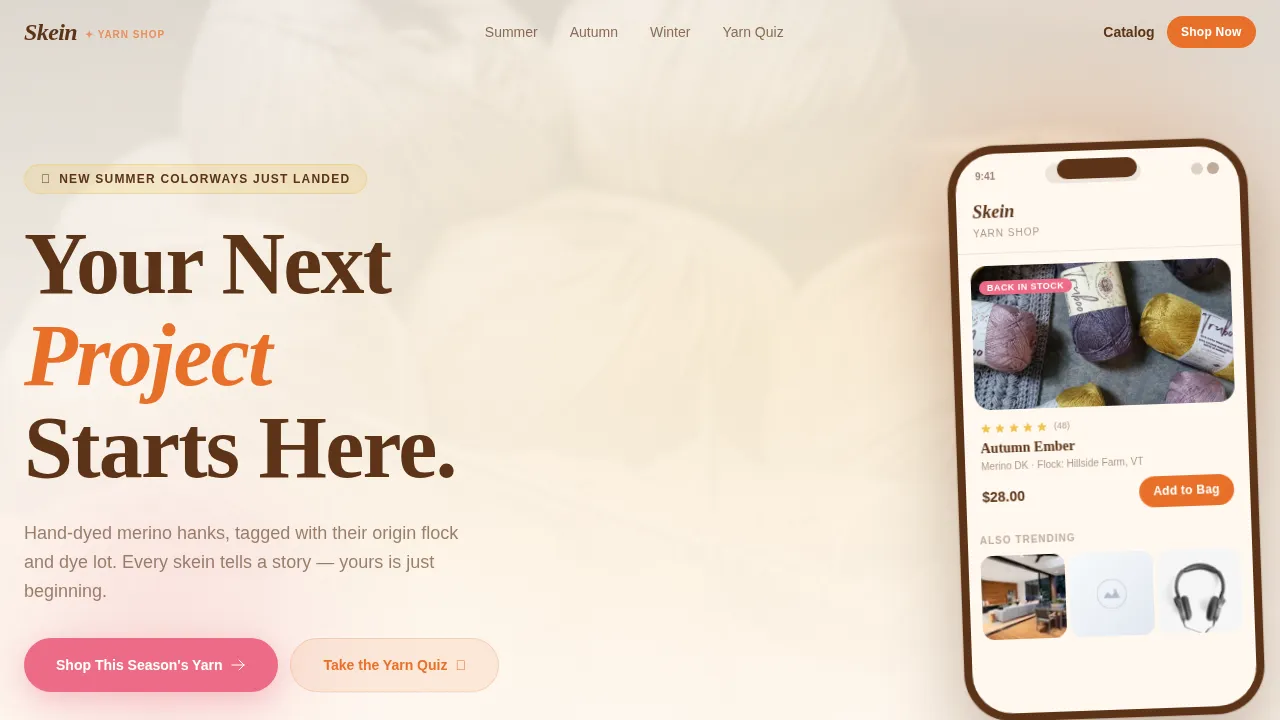 Arts & Crafts Store Professional Website Template