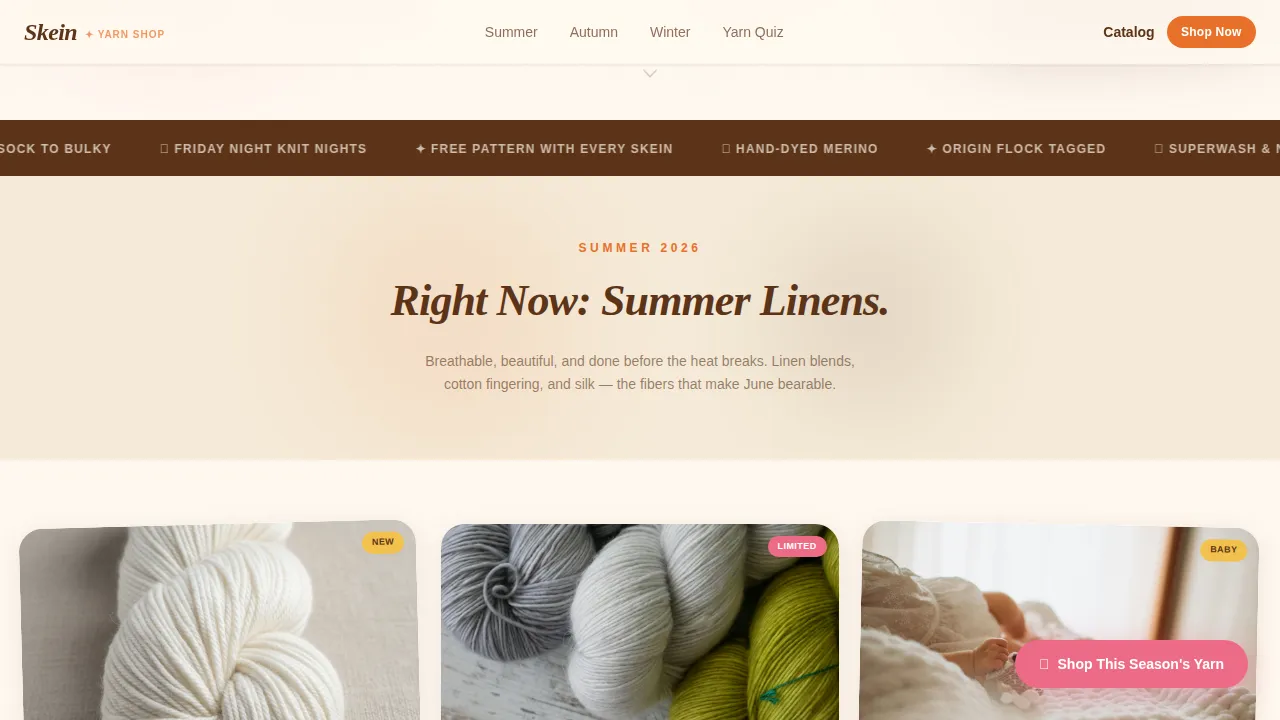 Arts & Crafts Store Professional Website Template
