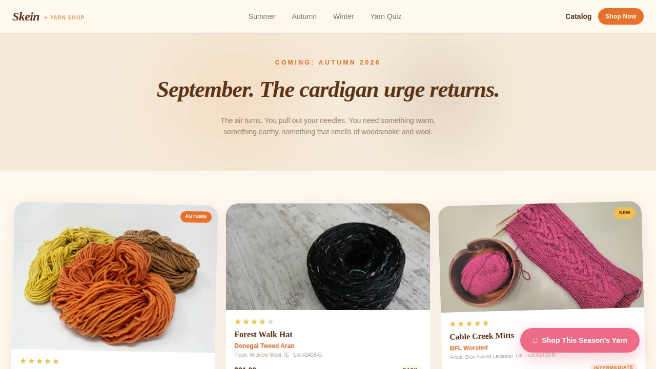 Arts & Crafts Store Professional Website Template