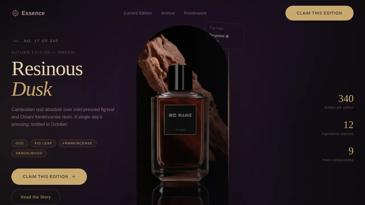 Fragrance & Perfume Brand Professional Website Template