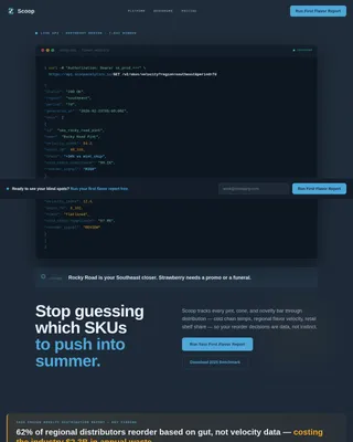 Analytics — Real-Time Flavor Metrics Landing Page Template