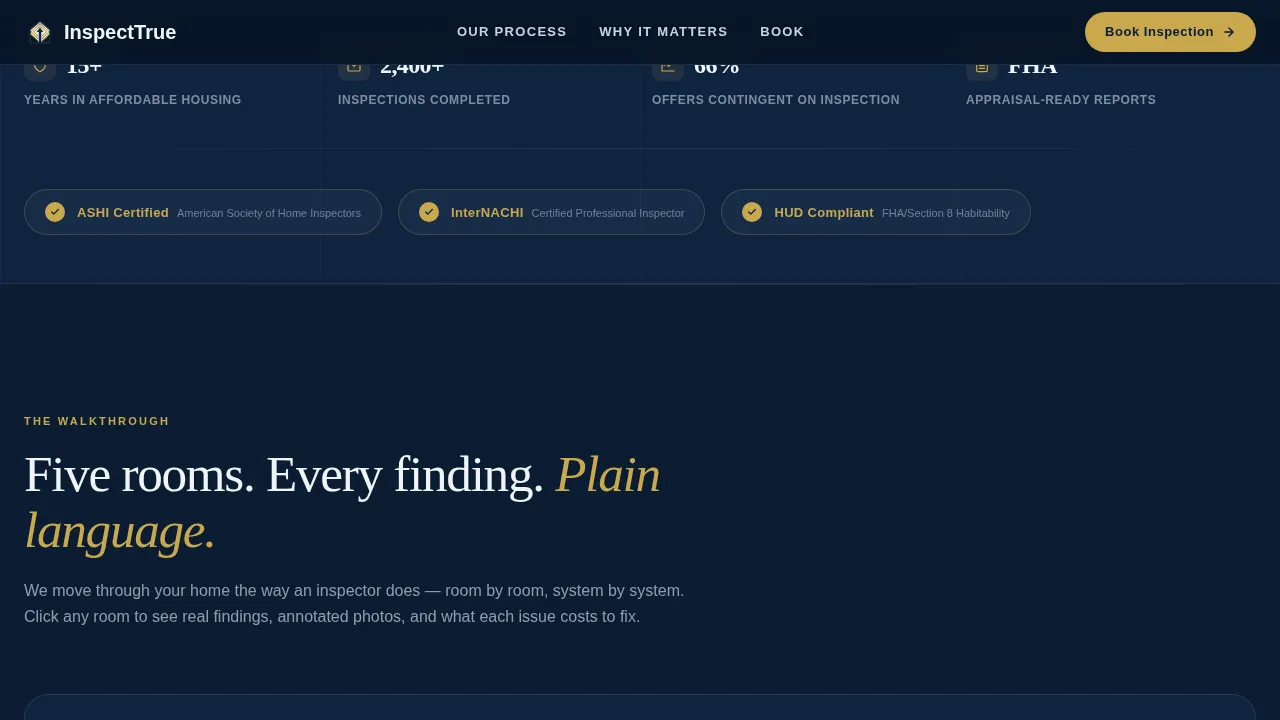Certify — Expert Housing Inspector Landing Page Template