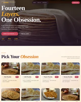 Authentic Neighborhood Dining Landing Page Template