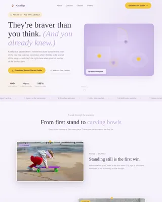 Dynamic Youth Skateboarding Landing Page Template