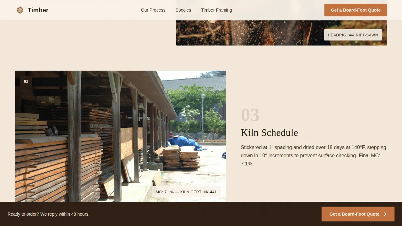 Local Wood Products Professional Website Template