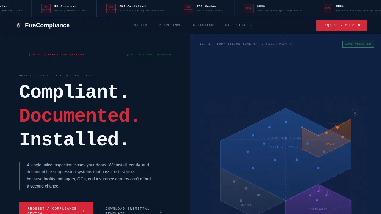 Fire Safety & Prevention Reviews & Social Proof Website Template