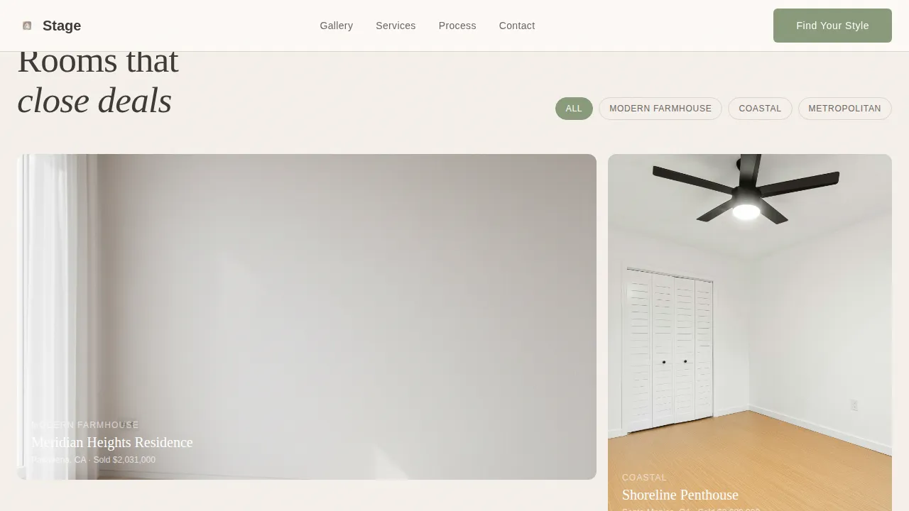 Home Staging & Decor Cost Estimator Website Template