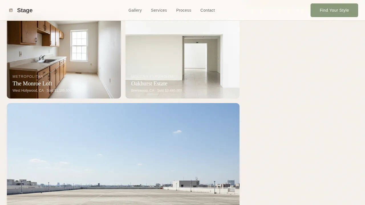 Home Staging & Decor Cost Estimator Website Template