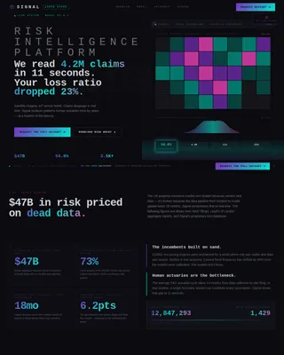 Signal — Advanced AI Risk Assessment Landing Page Template