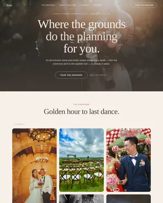 Elegant Wedding Venue Landing Page Template