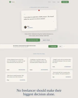 Advanced Freelancers Community Reviews & Social Proof Website Template