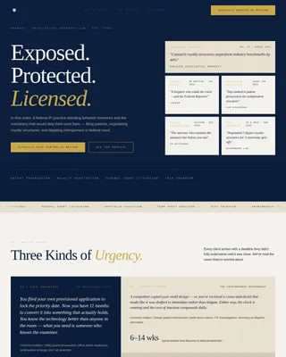 Intellectual Property Booking Website Template