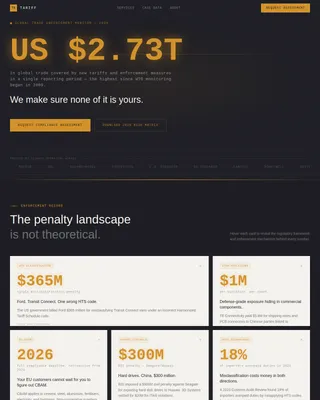 Nexus — Intelligent Trade Compliance Landing Page Template