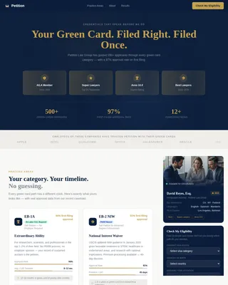 Immigration Attorney Landing Page Template
