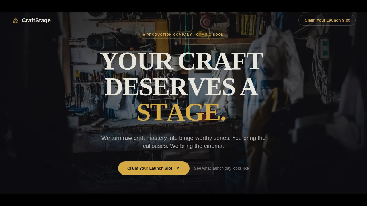 Content Creator Pre-Launch Website Template