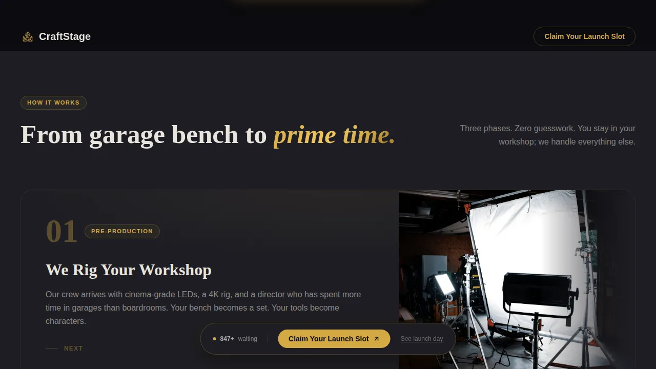 Content Creator Pre-Launch Website Template