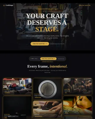 Content Creator Pre-Launch Website Template