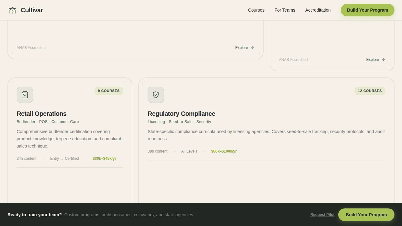 Cannabis Industry Education Website Template