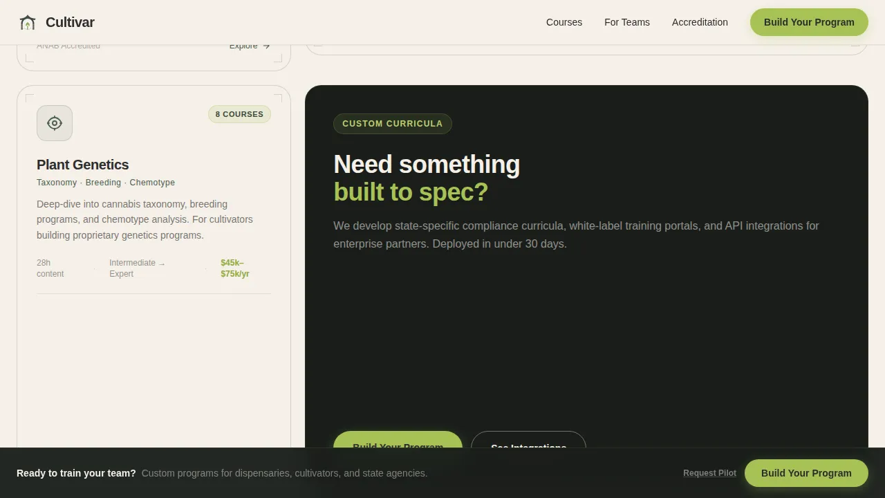Cannabis Industry Education Website Template